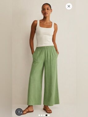Z Supply Green Scout Linen Rayon Pant